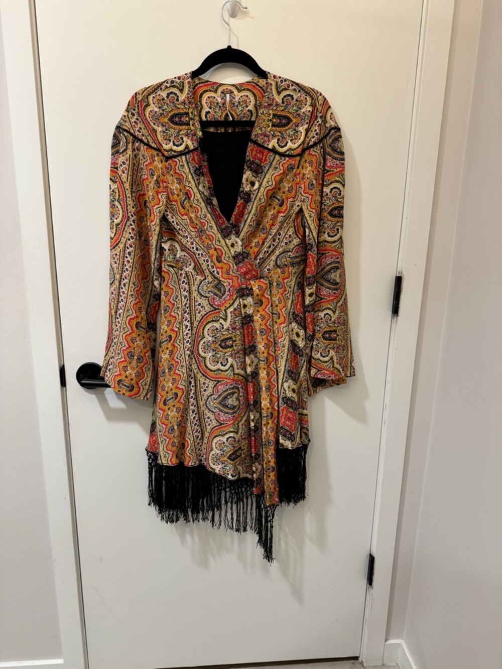Free People Boho Fringe Tunic Top Size M
